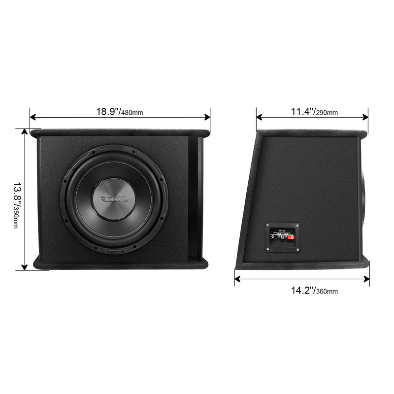 Recoil RS10 10" Boxed Subwoofer 600W Max Echo Series