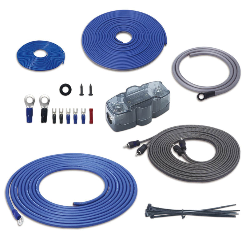 Recoil RS10K Single 10inch� Complete Subwoofer and Amplifier Bass Package 4AWG Wiring Kit