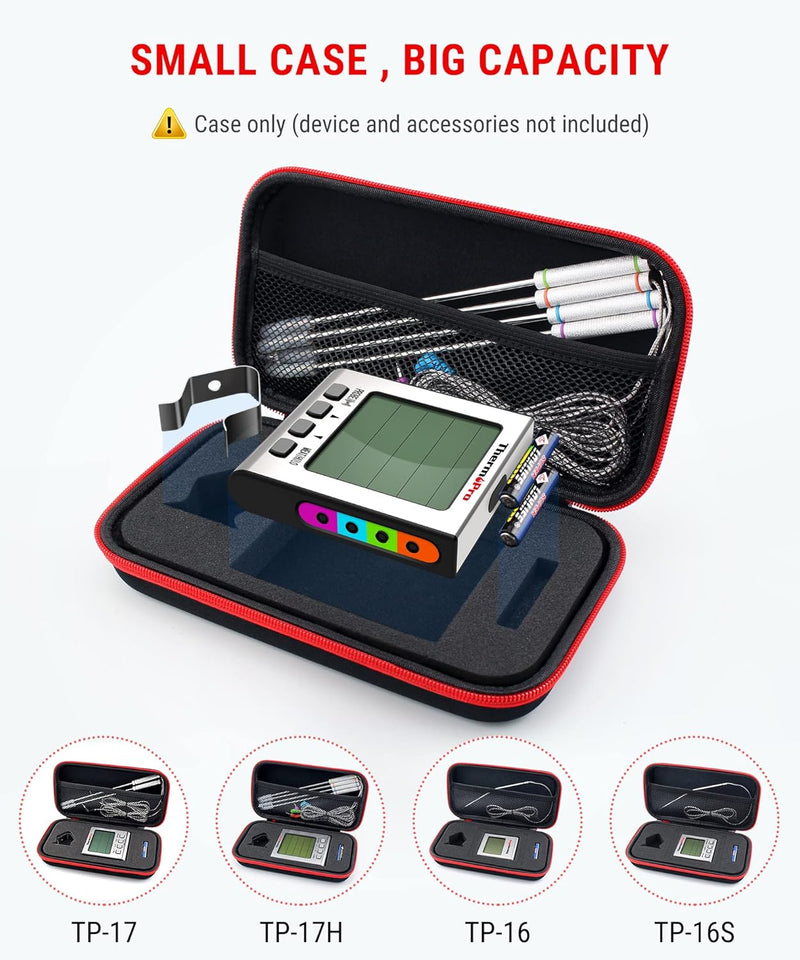 ThermoPro TP-98 Hard Carrying Case | Shockproof, Waterproof & Durable Storage for Meat Thermometers