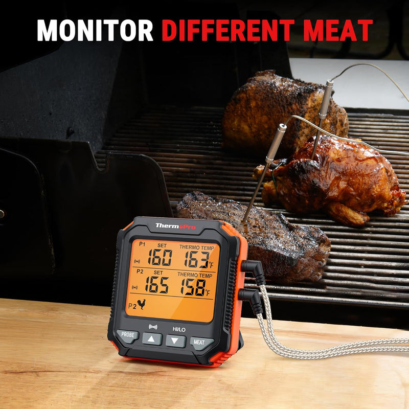 ThermoPro TP717 Digital Meat Thermometer with Dual Probes for BBQ, Oven, Smoker, and Cooking