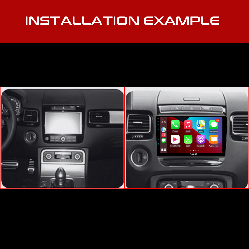 Daiko Multimedia Unit Wireless Carplay Android Auto GPS For VW Touareg 2011-2017