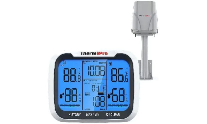 ThermoPro TP270 Smart Weather Station | Wireless Rain Gauge & Indoor-Outdoor Climate Monitoring