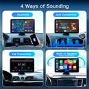 Portable Wireless CarPlay 7-Inch  Screen for Apple & Android Auto Easy Setup Touchscreen with GPS Navigation Bluetooth FM and Mirror Link