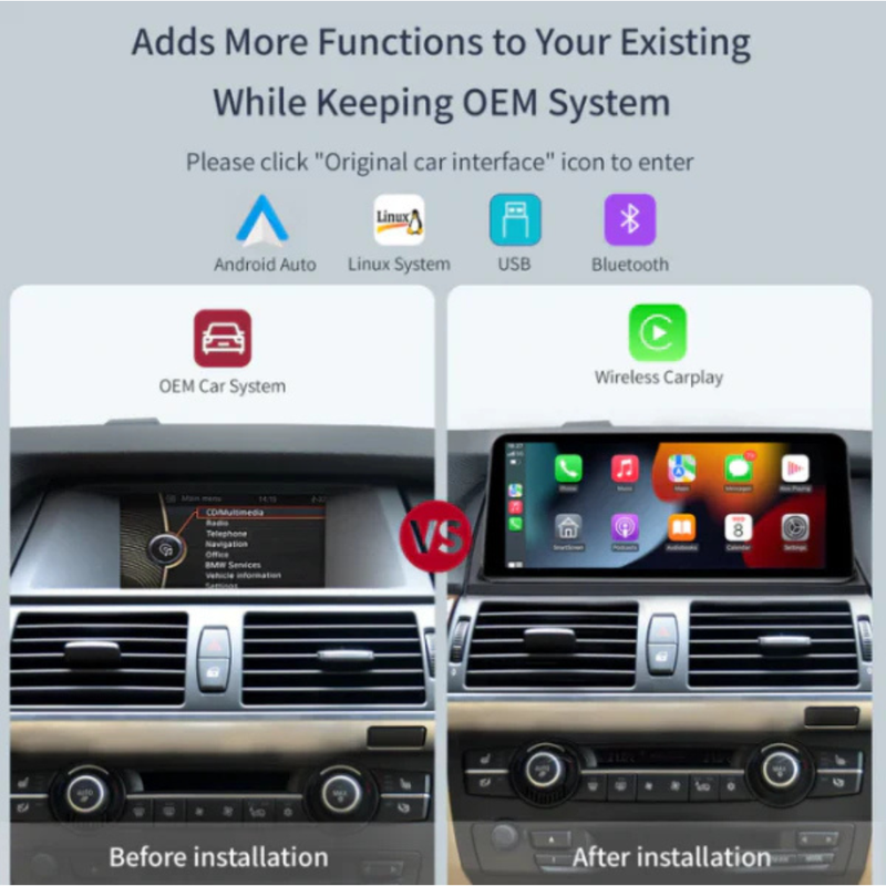 BMW 1 Series CCC Linux 10.25" Wireless CarPlay & Android Auto Screen