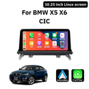BMW X5 X6 With CIC System Linux 10.25" Wireless CarPlay & Android Auto Replacement Screen
