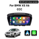 BMW X5 X6 With CCC System Linux 10.25" Wireless CarPlay & Android Auto Replacement Screen