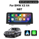 BMW X3 X4 With NBT System Linux 10.25" Wireless CarPlay & Android Auto Replacement Screen