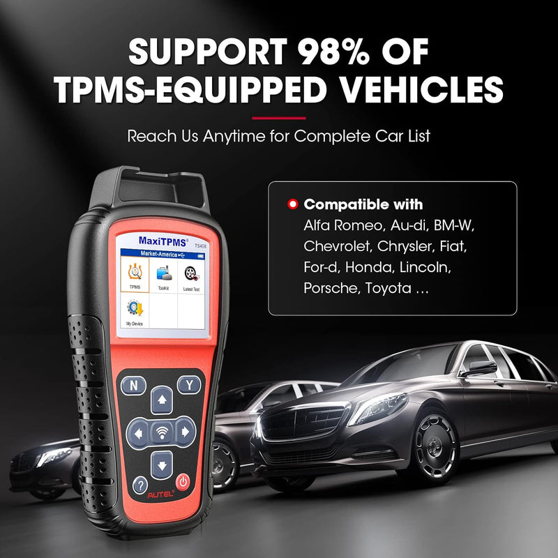 Autel TS408 TPMS Relearn Tool Tire Pressure Monitor Sensor Programming Lifetime Free Update