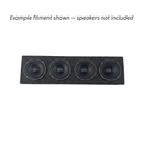 Quad 4-Hole Carpeted Speaker Box Enclosure – 6.5" Midrange Speakers