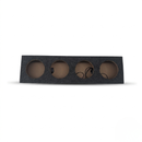 Quad 4-Hole Carpeted Speaker Box Enclosure – 6.5" Midrange Speakers