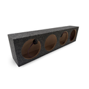 Quad 4-Hole Carpeted Speaker Box Enclosure – 8" Midrange Speakers