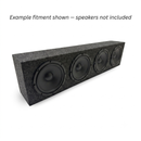 Quad 4-Hole Carpeted Speaker Box Enclosure – 8" Midrange Speakers