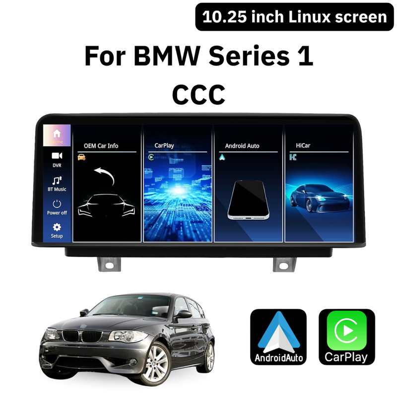 BMW 1 Series CCC Linux 10.25" Wireless CarPlay & Android Auto Screen