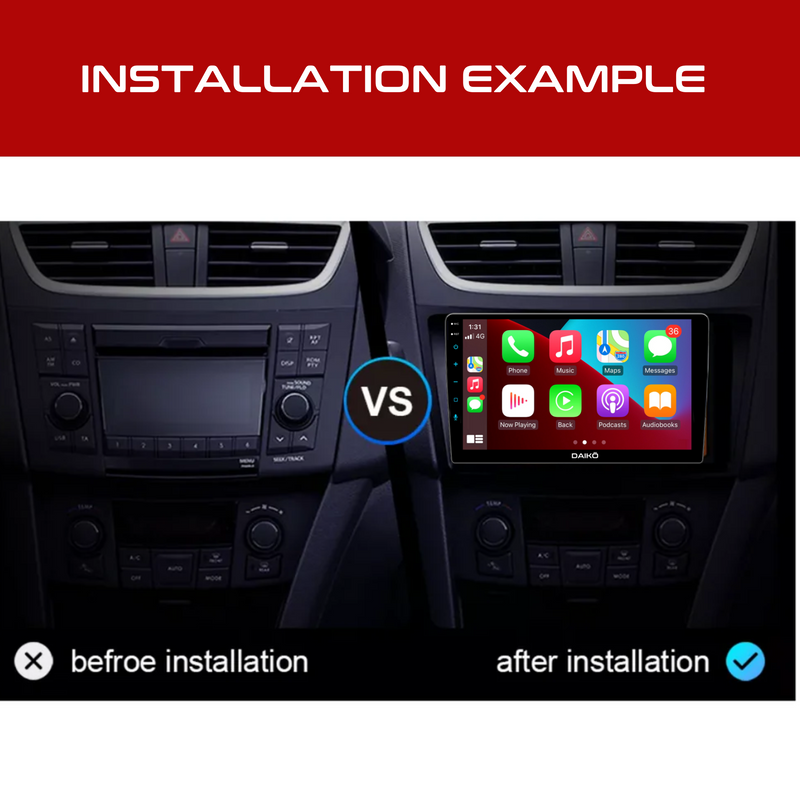 Daiko Multimedia Unit Wireless Carplay Android Auto For Suzuki Swift 2011-2016