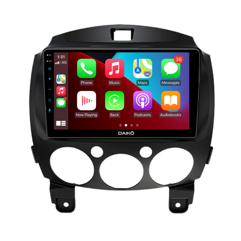 Daiko X Multimedia Unit Wireless Carplay Android 2GB RAM + 32GB Auto For Mazda 2 Demio 2007-13