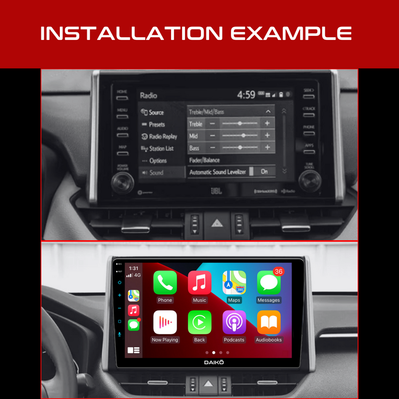 Daiko X Multimedia Unit Wireless Carplay Android Auto For Toyota RAV4 2018-2023