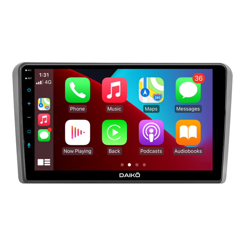 Daiko Multimedia Unit Wireless Carplay Android Auto GPS For Audi A3 2003-2012 9Inch