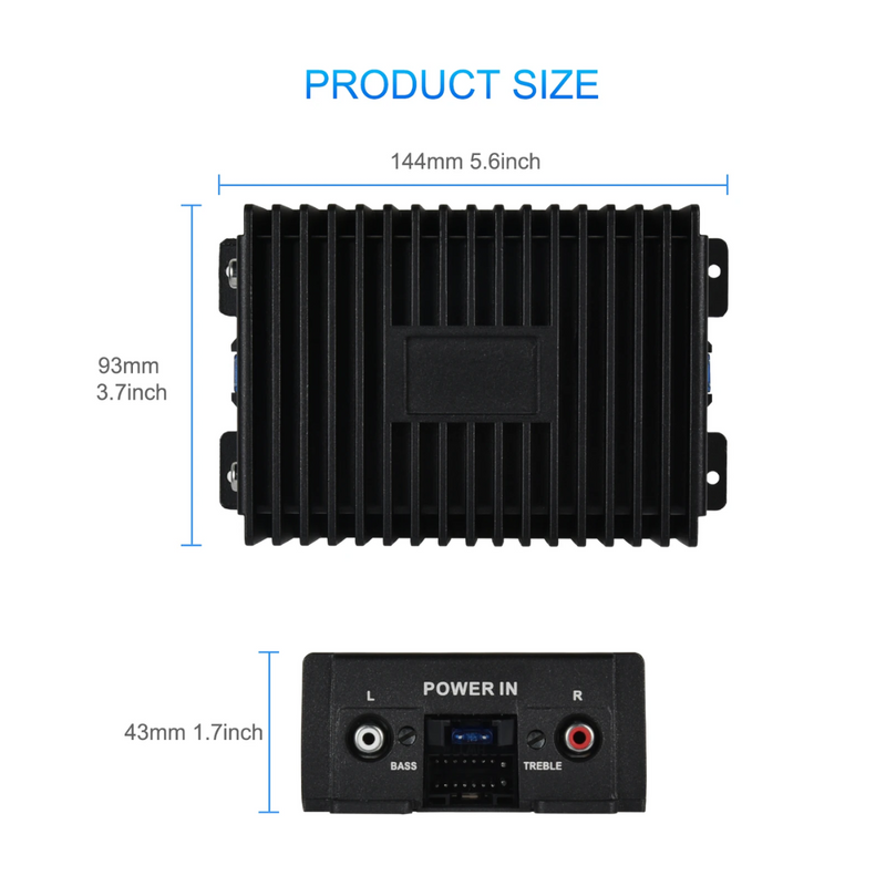 Compact DSP Amplifier For Android Head Unit 4x80W Max