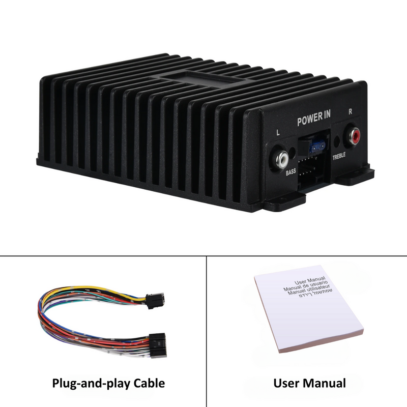 Compact DSP Amplifier For Android Head Unit 4x80W Max