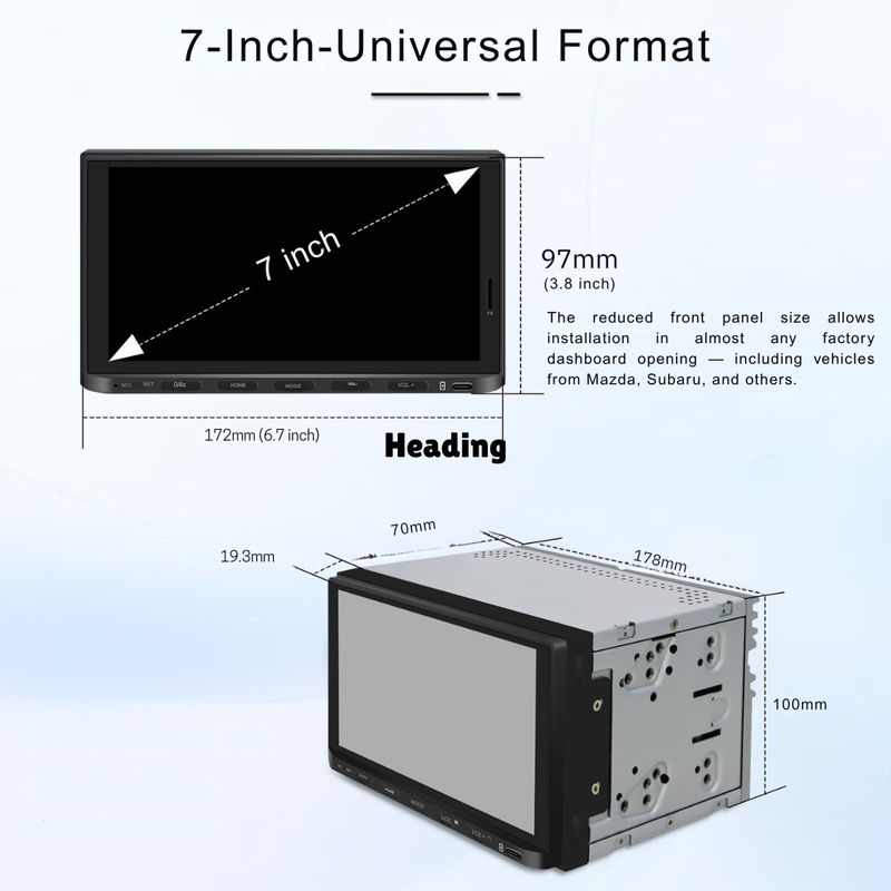 Daiko X7U Car Stereo Android Auto Apple Carplay GPS Bluetooth USB