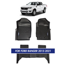 Nordvik Heavy Duty Floor Liners Kit For Ford Ranger 2015-2021