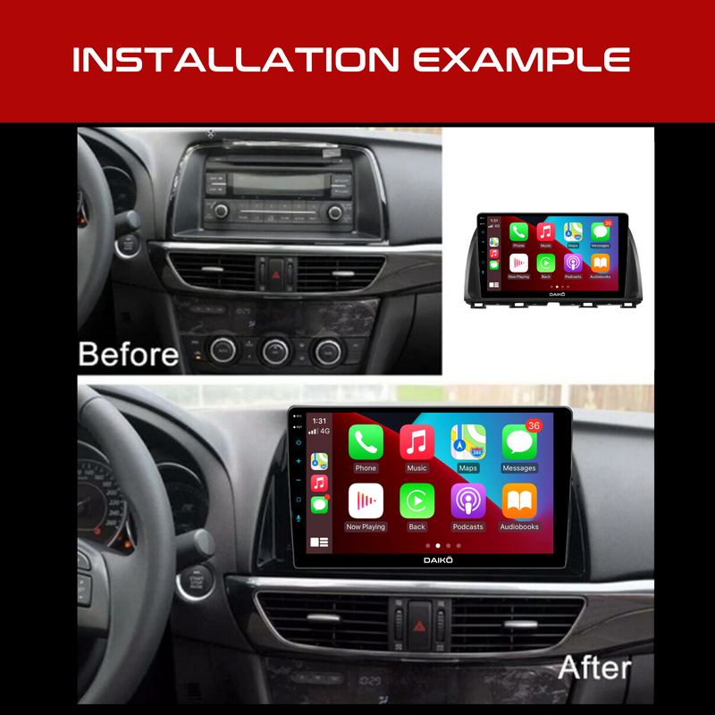 Daiko Ultra Car Stereo Wireless Carplay Android Auto For Mazda CX-5 2012-2016