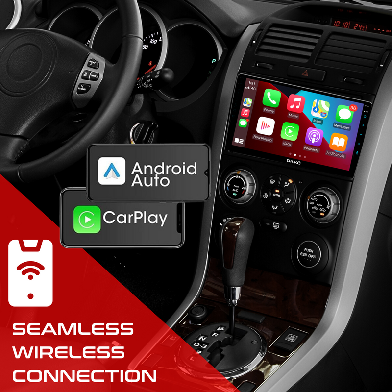 Daiko PRO Car Stereo Wireless Carplay Android Auto For NISSAN Note 2014-2017