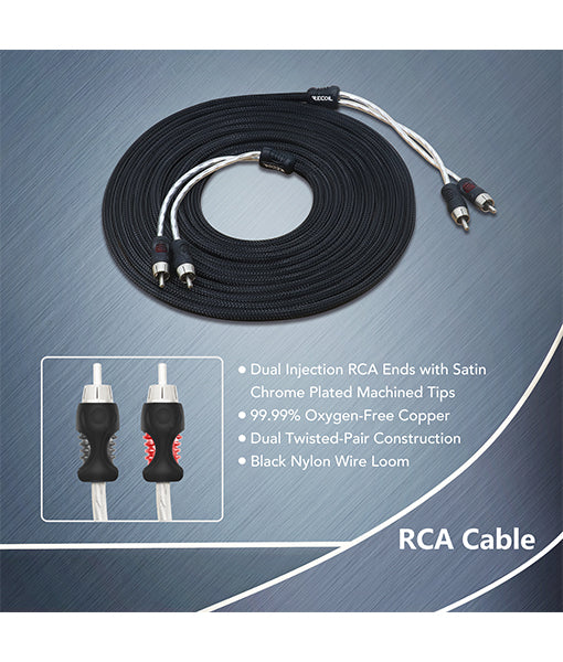 Recoil PCK4 4 AWG 2-CH Amplifier Installation Kits Oxygen free copper strands