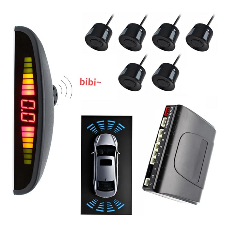 Cars Parking Assistance Reversing Radar with 6 Sensors with LED Display