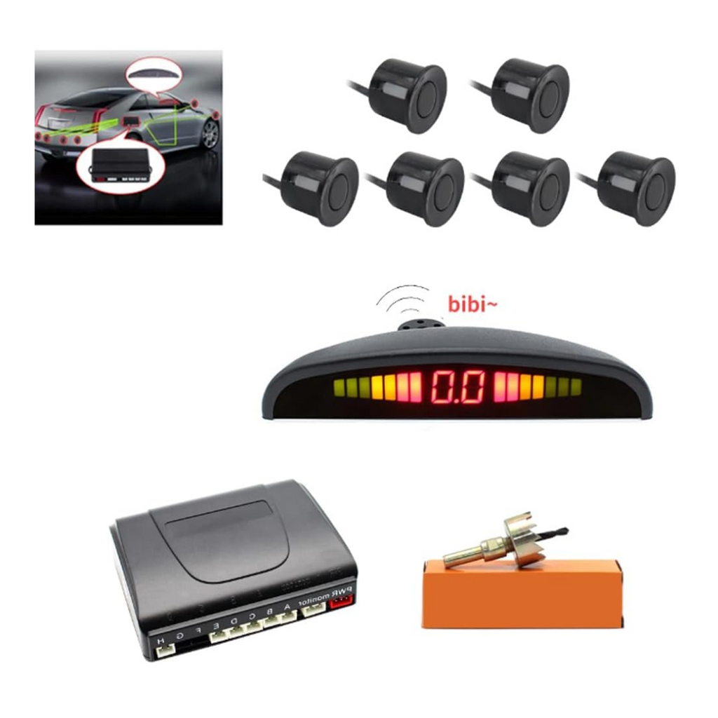 Cars Parking Assistance Reversing Radar with 6 Sensors with LED Displa