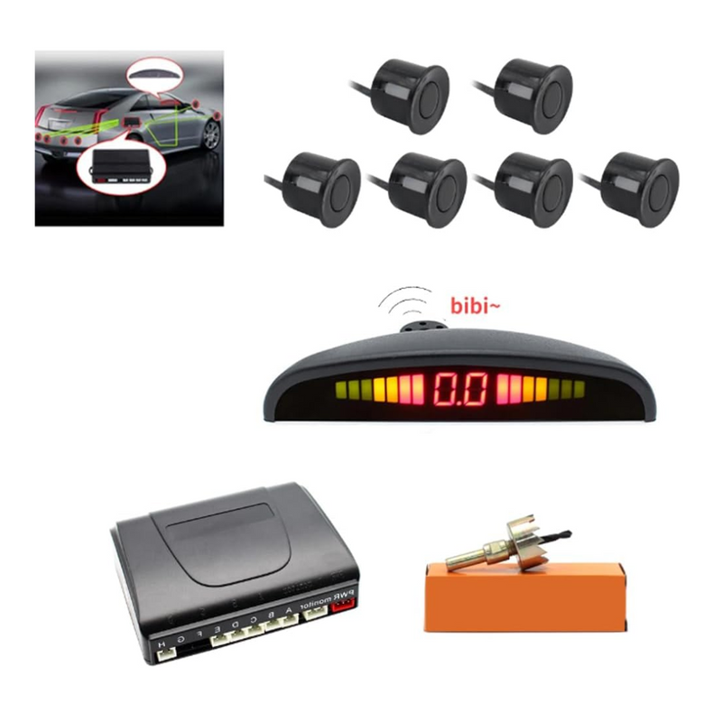 Cars Parking Assistance Reversing Radar with 6 Sensors with LED Display