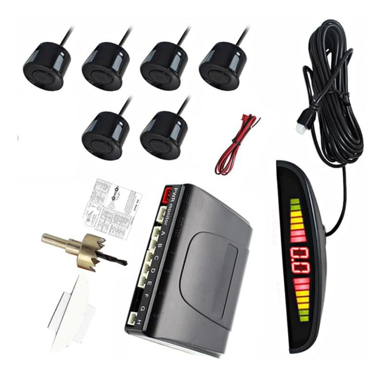 Cars Parking Assistance Reversing Radar with 6 Sensors with LED Display