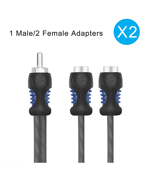Recoil R1M2F OFC RCA Y-Adaptor 1 Male to 2 Female Pair