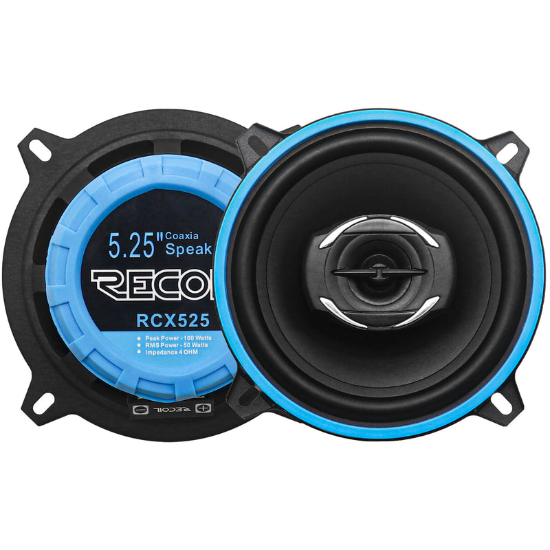 Recoil RCX525 Echo Series 5.25-Inch Car Audio Coaxial Speakers System