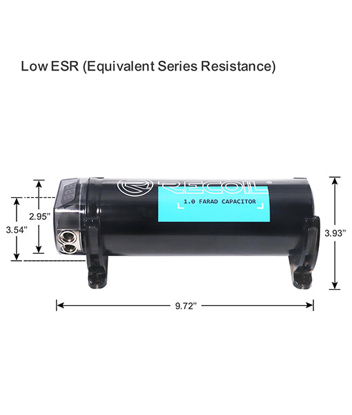 Recoil REC1D 1 Farad Capacitor Blue Digital Display True Specs 1.0F 18SV