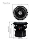 Recoil SPL15D2 15-INCH DUAL 2-OHM SPL SUBWOOFER Peak Power 5000W RMS Power 2500W