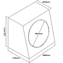 SUBWOOFER BOX FOR 12" SINGLE SUB BLACK