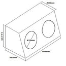SUBWOOFER BOX FOR 2 x 10" SUB DOUBLE BLACK FOR 2 x 10" SUB DOUBLE BLACK