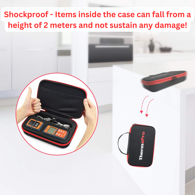 ThermoPro TP-98 Hard Carrying Case | Shockproof, Waterproof & Durable Storage for Meat Thermometers