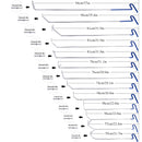 Super PDR 13 Pieces Heavy Duty Rods Paintless Dent Removal Tool Set