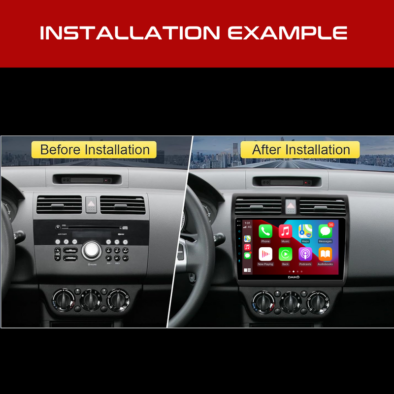 Daiko X Multimedia Unit Wireless Carplay Android Auto For Suzuki Swift 2005-2010