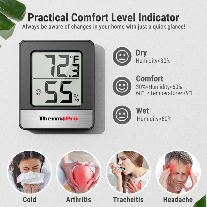 ThermoPro TP49 Digital Indoor Hygrometer Thermometer Humidity Monitor