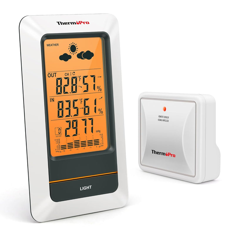 ThermoPro TP67 Weather Station Wireless Indoor Outdoor Thermometer Hygrometer