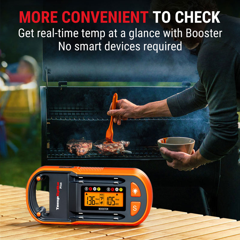 ThermoPro TP972 TempSpike Plus 180m Wireless Meat Thermometer for BBQ, Oven, Grill and Smoker