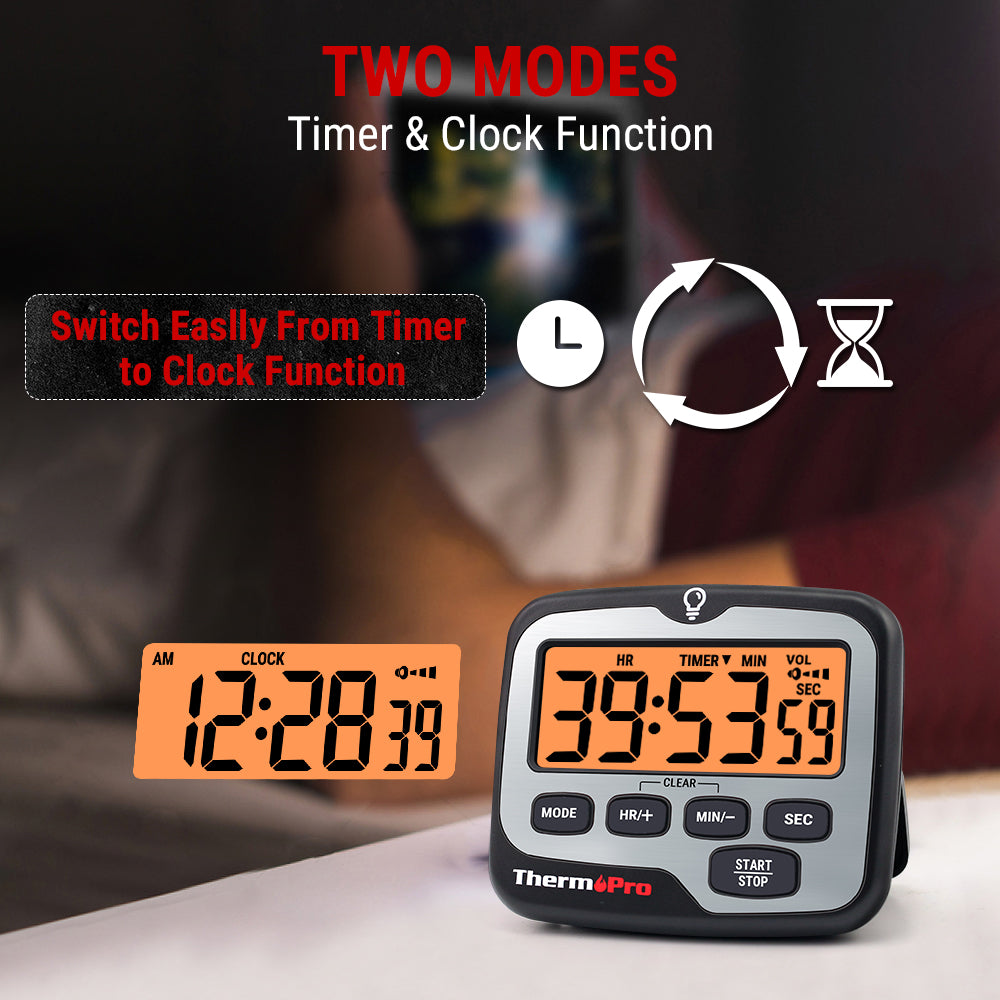 ThermoPro TM01 Digital Timer with Countdown Touchable Backlit
