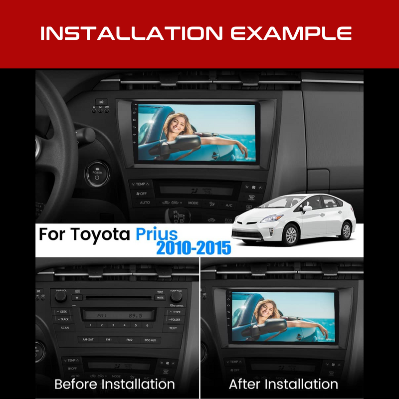 Daiko Multimedia Unit Wireless Carplay Android Auto For Toyota Prius 2010-2015