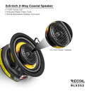 Recoil RLX352 Level-3 Series 3.5" Coaxial Car Speakers (Pair)