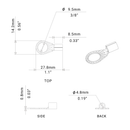 Recoil RT838-20 8AWG Ring Terminals