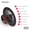 Recoil RSX654 6.5" 4-Way Coaxial Car Speakers 200W Max (Pair)