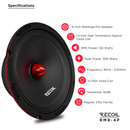 Recoil RM8-4P Red Storm Series 8" High-Power Midrange Speaker (Pair)